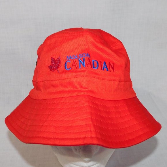 Molson Canadian Beer Red Promotional Adult Bucket Hat - New Unused - Picture 7 of 7